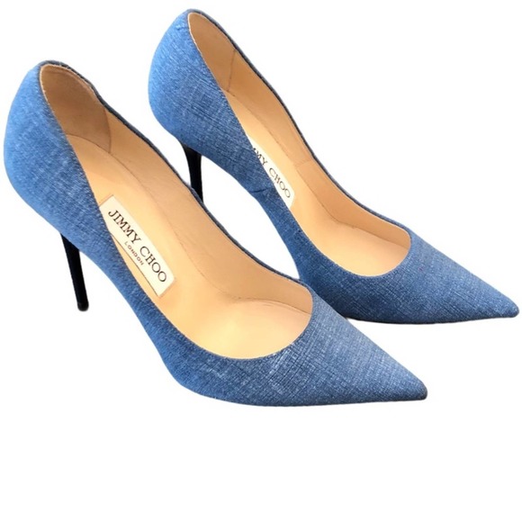 Jimmy Choo Shoes - JIMMY CHOO Blue Abel Indigo Denim Pumps